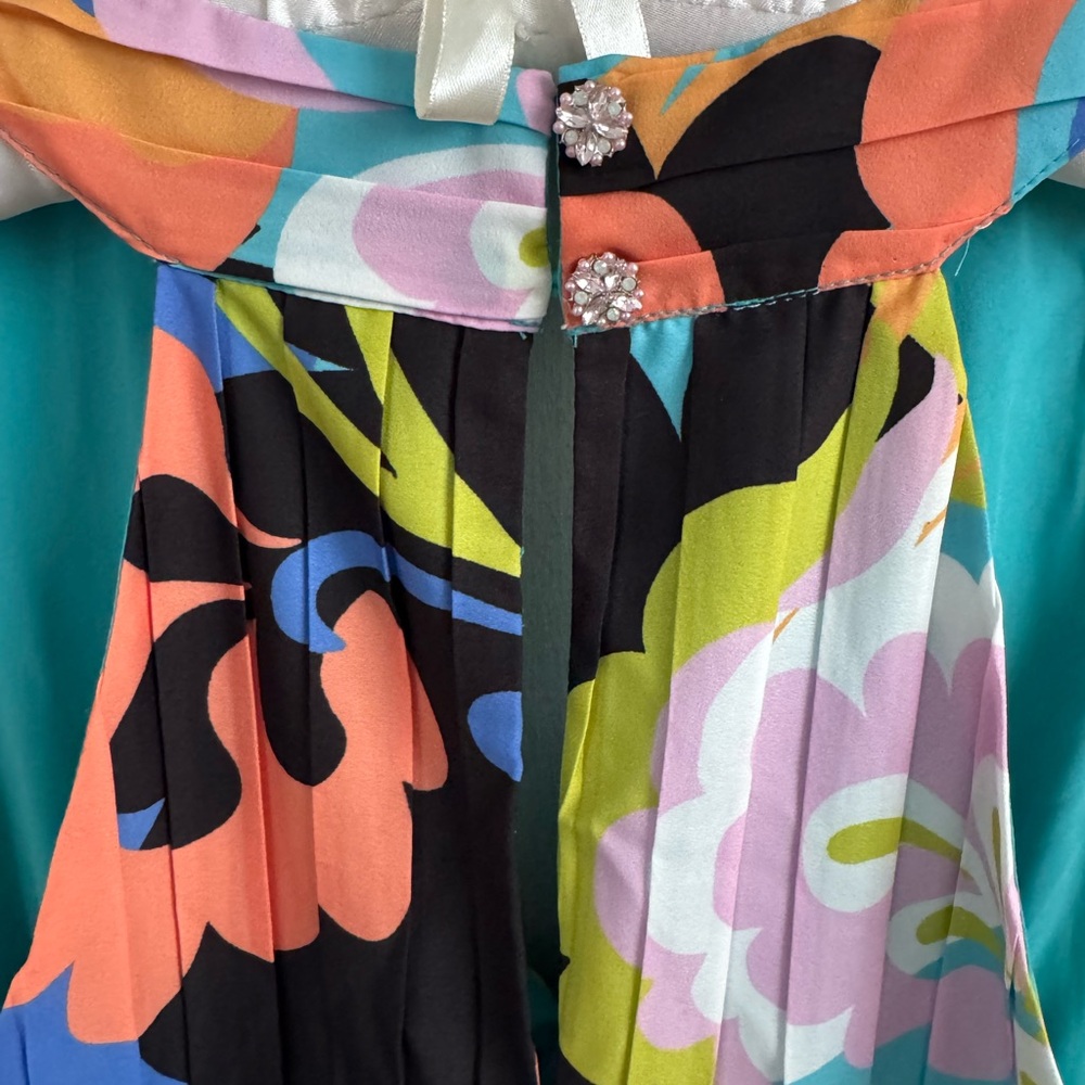 Colorful Floral Sleeveless Mini Dress CIEBON Sz S - Picture 4 of 7